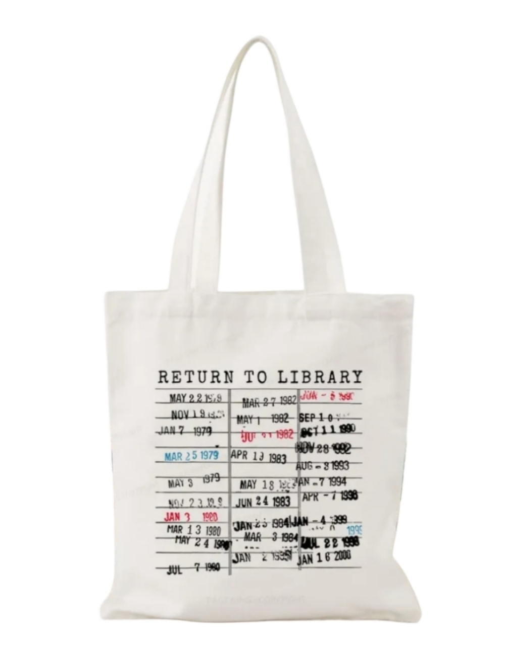 Tote: Library Return Vintage Stamp